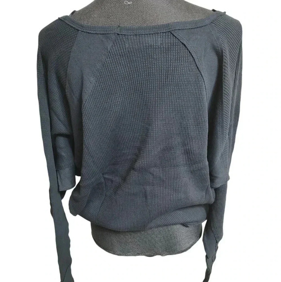 Free People NWT Santa Clara Thermal Top Black - Picture 8 of 10